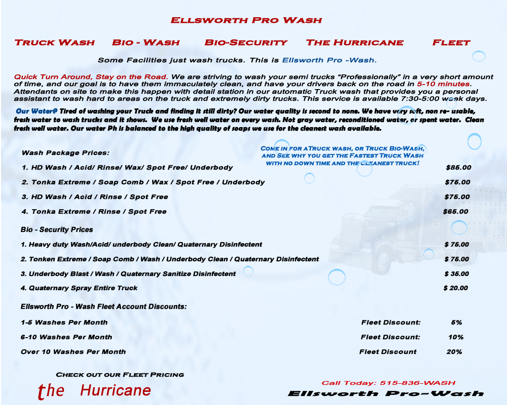 Iowa fully Automatic Truck Wash / Iowa Truck Bio Security Iowa / Iowa